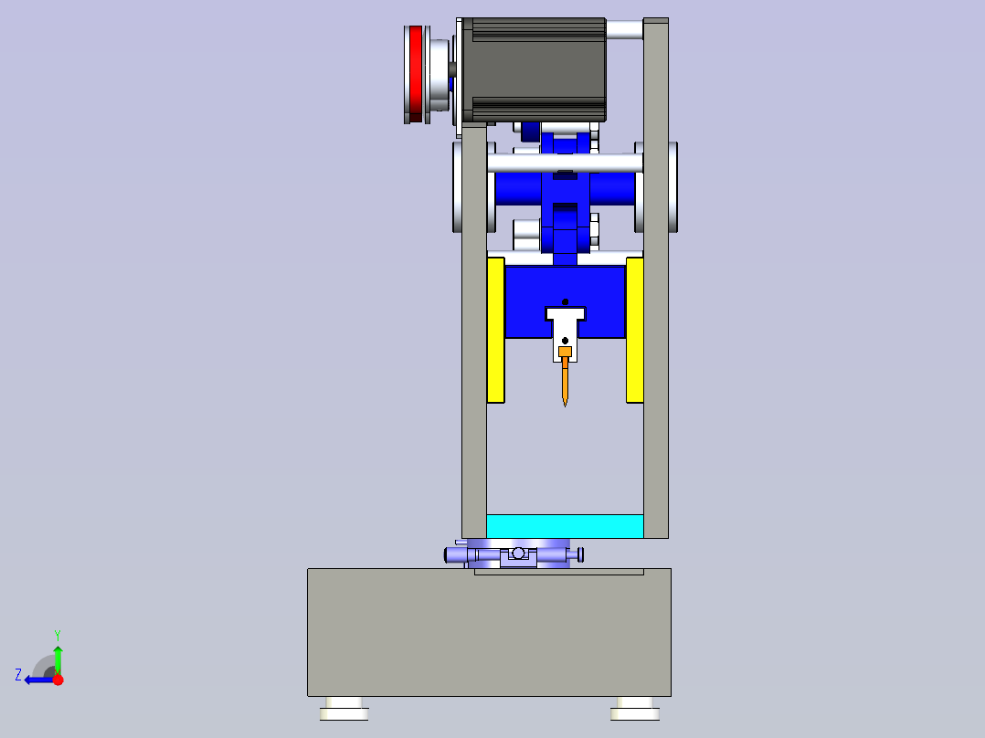 巧克力自动切割成型机设计右视图
