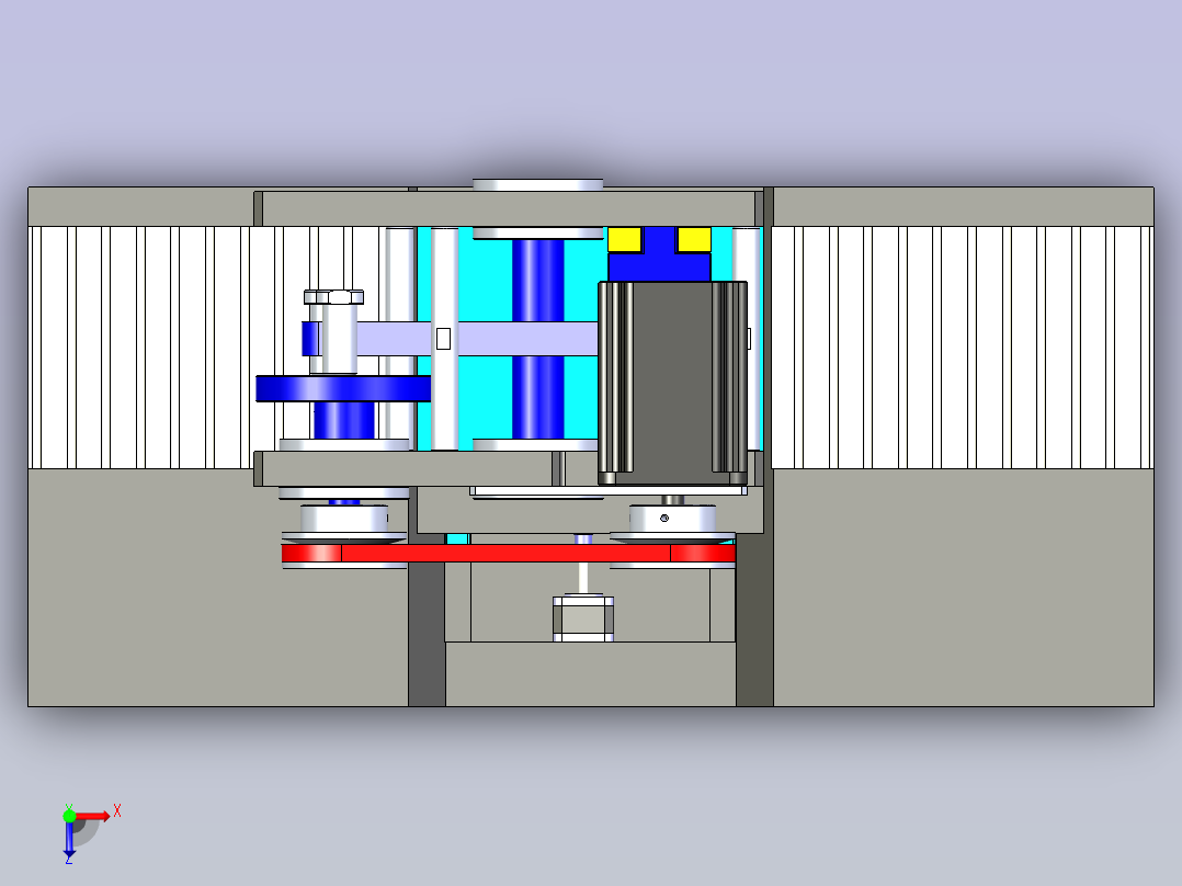 巧克力自动切割成型机设计俯视图