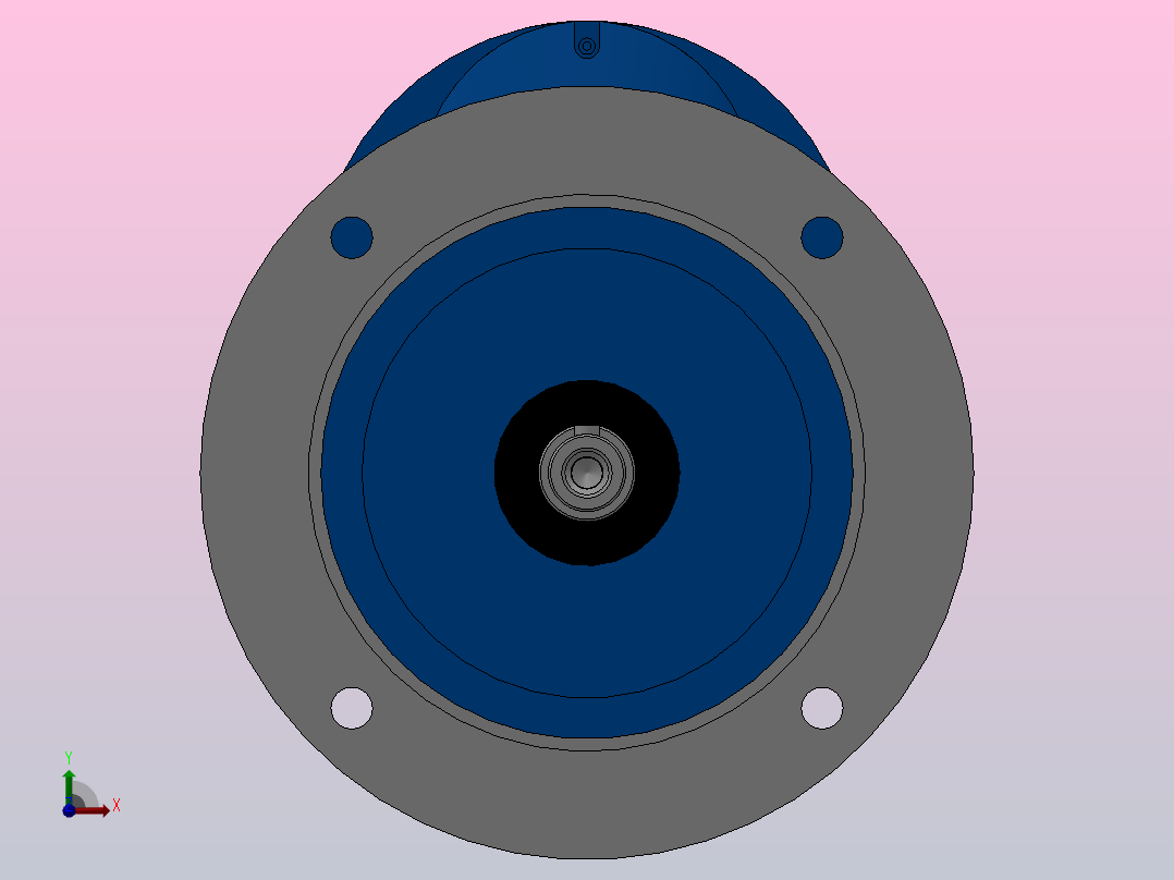 RXF67ZP斜齿轮减速机RXF67-1.6-M1-P63-Φ250前视图
