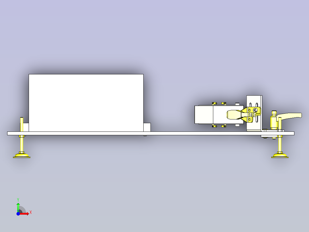 一款带调整夹紧角度的夹具3D图纸前视图