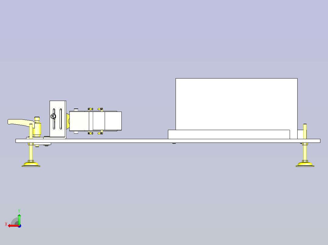 一款带调整夹紧角度的夹具3D图纸后视图
