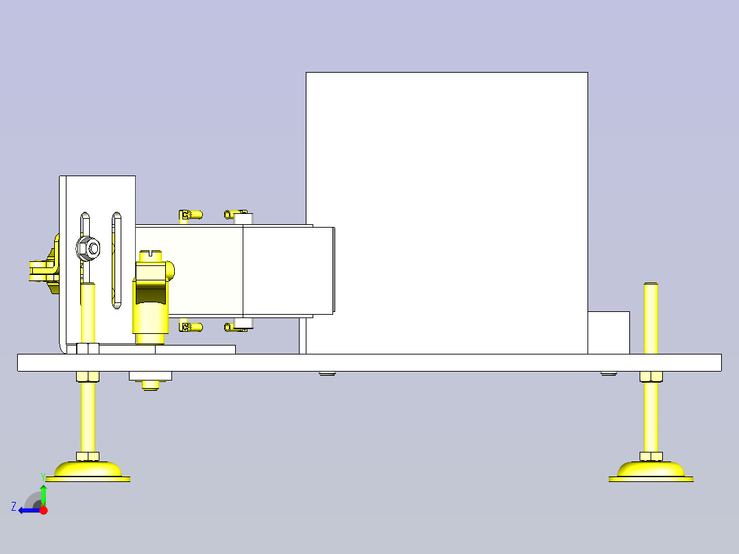 一款带调整夹紧角度的夹具3D图纸右视图