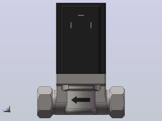 电磁阀3D模型右视缩略图