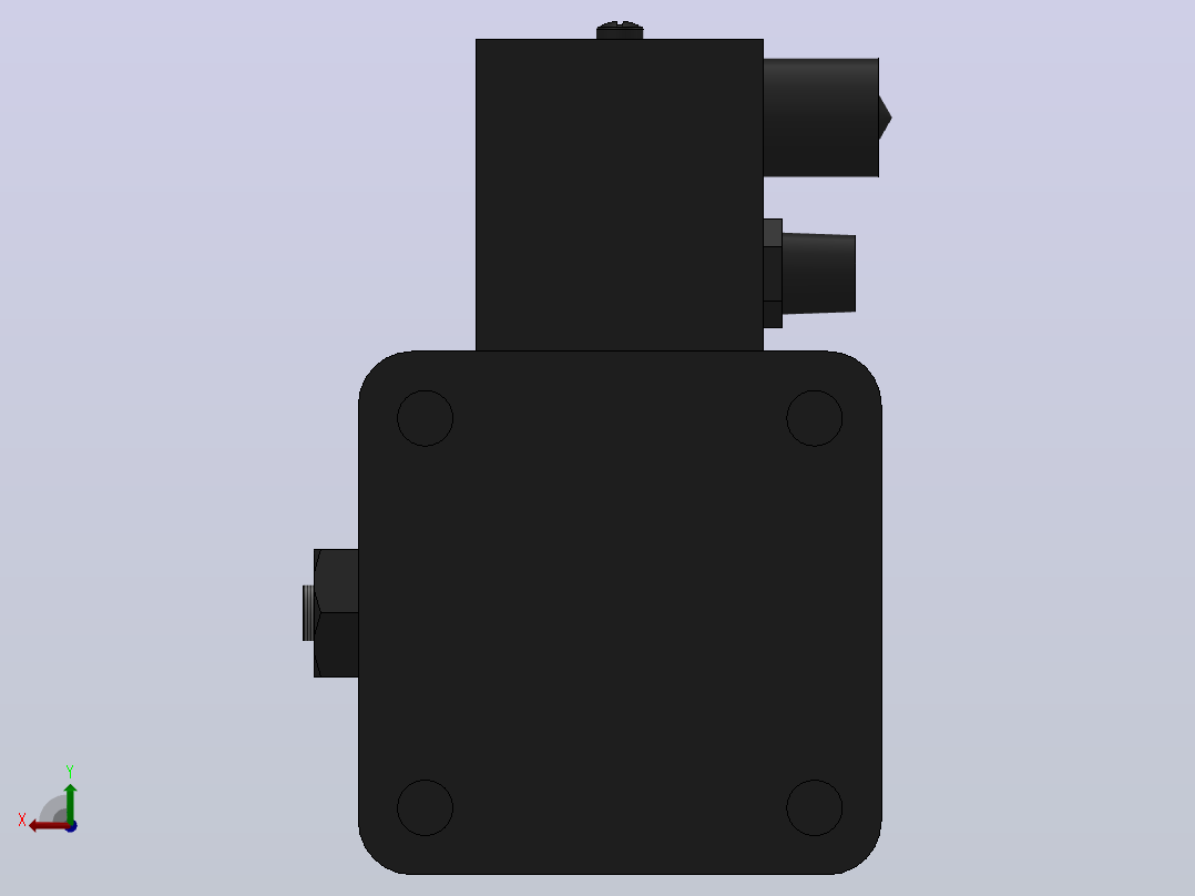 10A-5(V)系列带阀气缸(带阀型通电时拉式)[10A-5(V) (Ⅱ) SD 80 B 300 E 5]后视图
