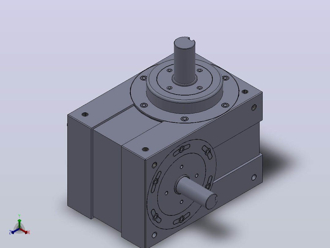高速精密间歇分割器3D模型Solidworks设计主视图