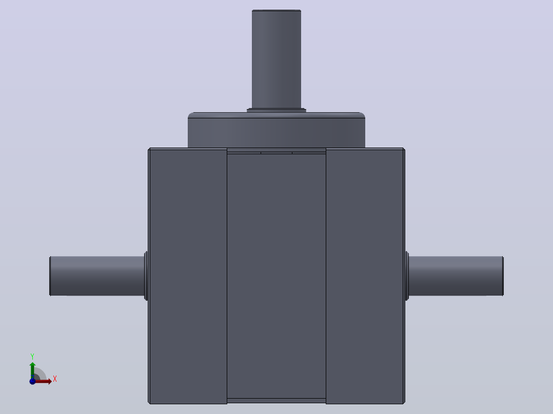 高速精密间歇分割器3D模型Solidworks设计前视图