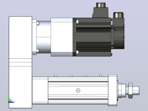 MTA80-50-P10-FF-P-K□-P1500（2000）W-S3 MTA80电动缸 最大负载35KN 额定负载30KN 1500(2000)W电机间接安装 配减速机左视缩略图