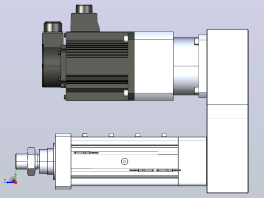 MTA80-50-P10-FF-P-K□-P1500（2000）W-S3 MTA80电动缸 最大负载35KN 额定负载30KN 1500(2000)W电机间接安装 配减速机右视缩略图