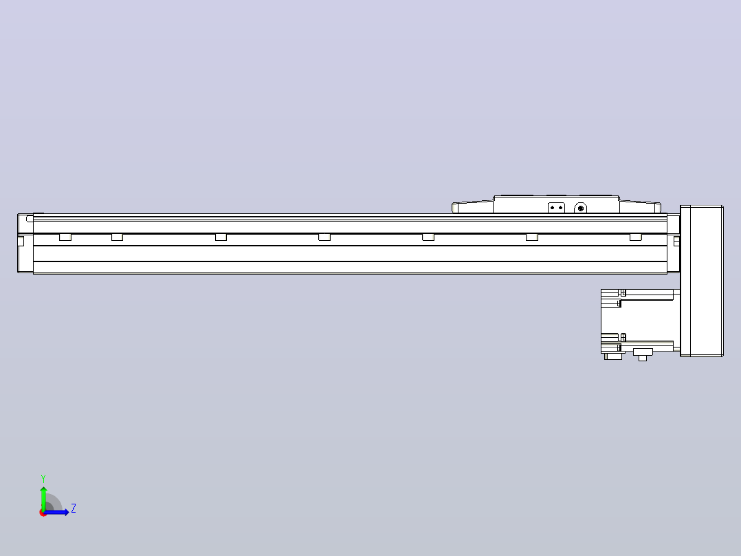 滚珠丝杠直线轴内置导轨TPA-GCR-120-1610C-L400-MP-M40-N3左视图