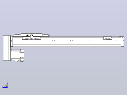 滚珠丝杠直线轴内置导轨TPA-GCR-120-1610C-L400-MP-M40-N3右视缩略图
