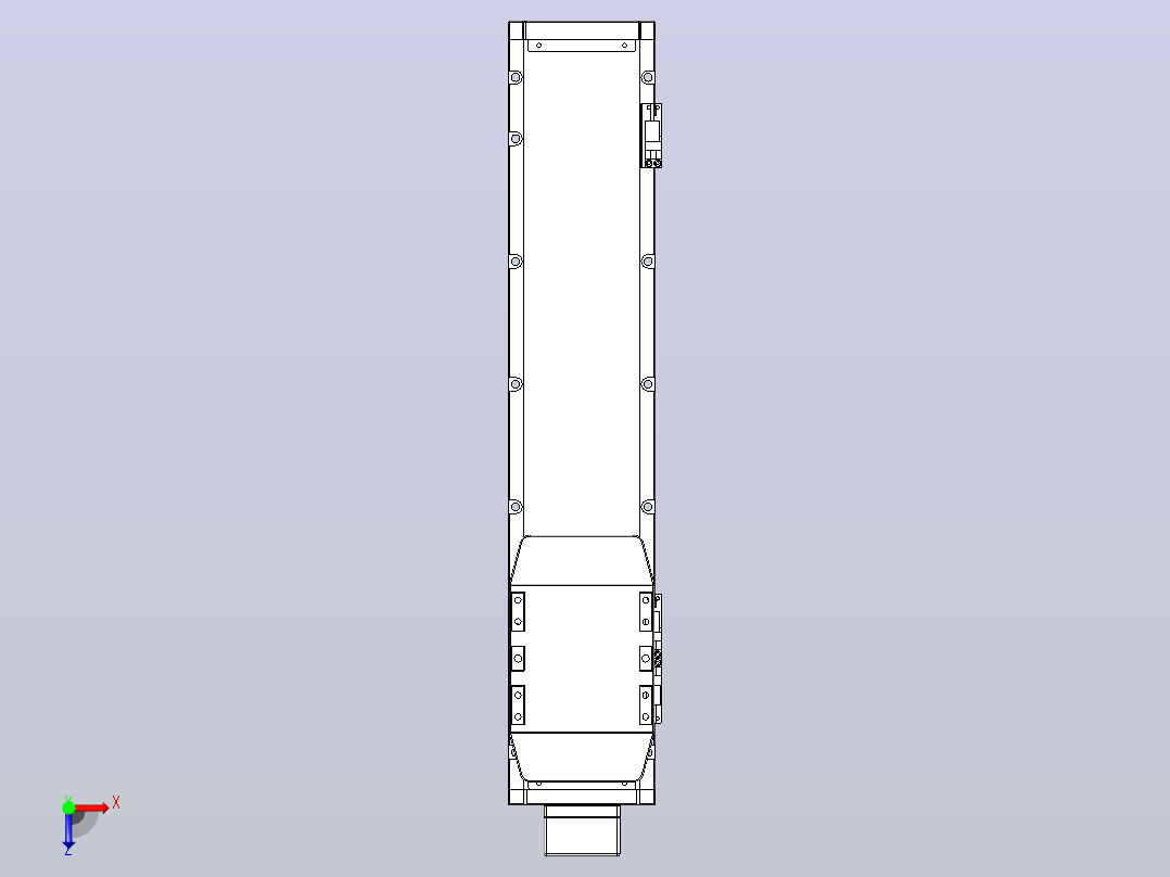 滚珠丝杠直线轴内置导轨TPA-GCR-120-1610C-L400-MP-M40-N3俯视图