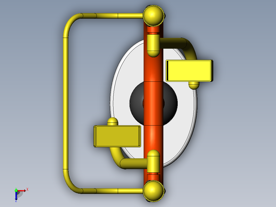 健身器材之胯部训练仪俯视图