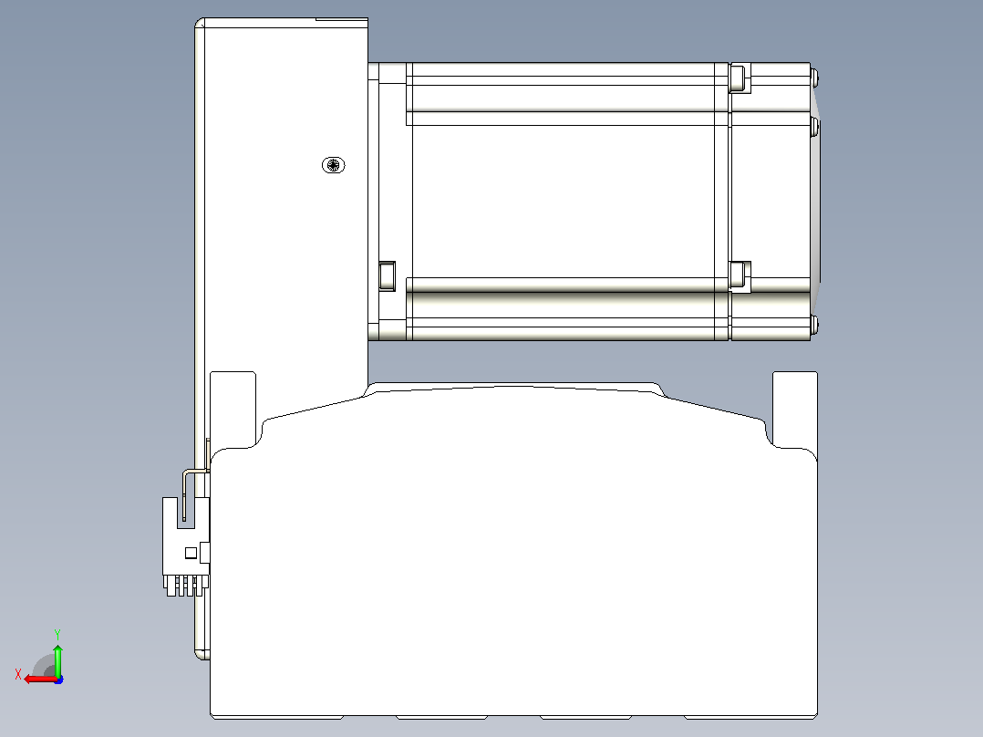 皮带直线轴半封闭可选导轨TPA-HNB-175D-140-L2300-RU-C-P75-N3后视图