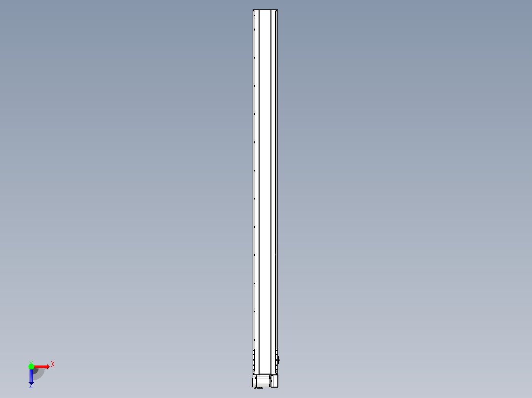 皮带直线轴半封闭可选导轨TPA-HNB-175D-140-L2300-RU-C-P75-N3俯视图