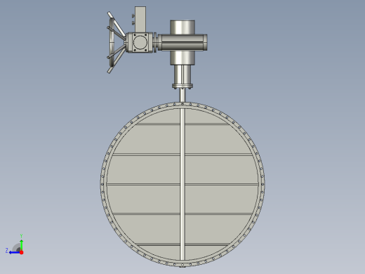 通风调节蝶阀[BG390B-DN2800(0.05-0.1Mpa)]右视缩略图