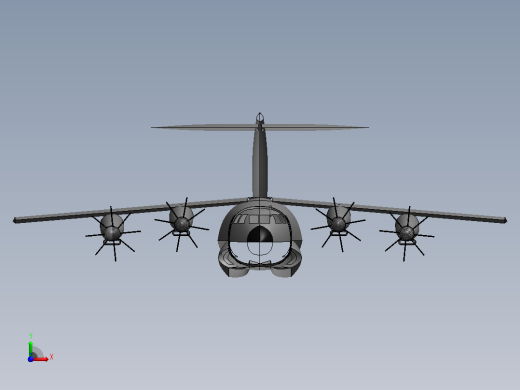 空客A400M阿特拉斯飞机前视缩略图