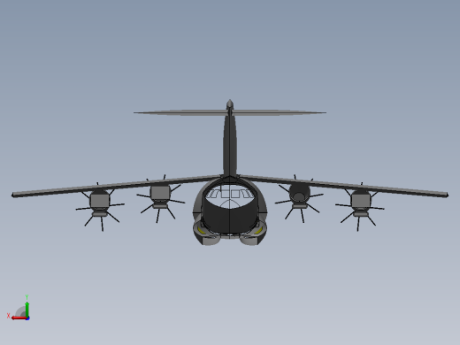 空客A400M阿特拉斯飞机后视缩略图