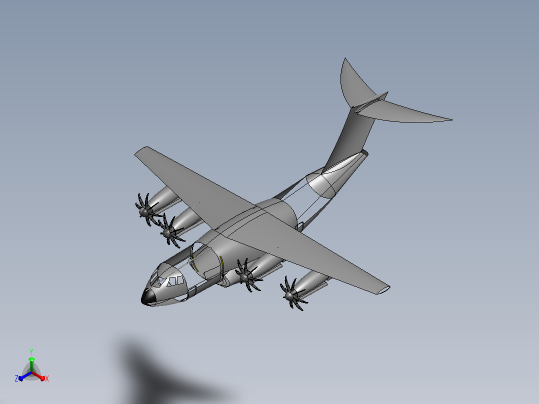 空客A400M阿特拉斯飞机正等轴测图