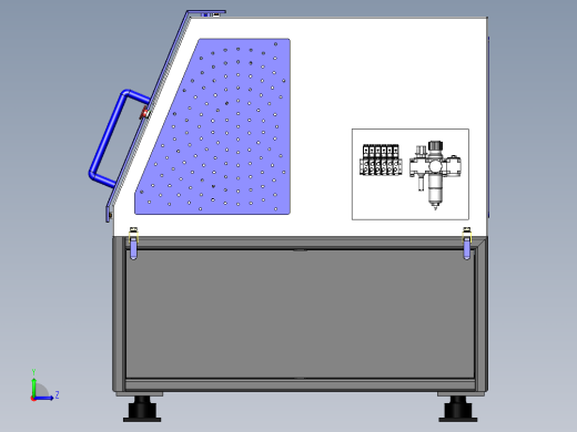 行星式研磨设备（sw16可编辑+工程图）左视缩略图