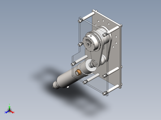 BQ2200 液控蝶阀执行机构(蓄能式)3D模型