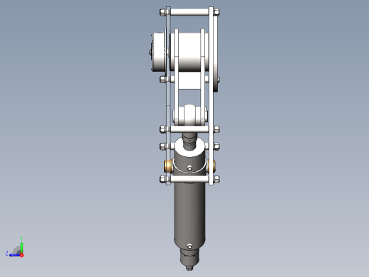 BQ2200 液控蝶阀执行机构(蓄能式)3D模型右视缩略图