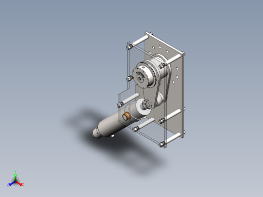 BQ2200 液控蝶阀执行机构(蓄能式)3D模型正等轴测缩略图