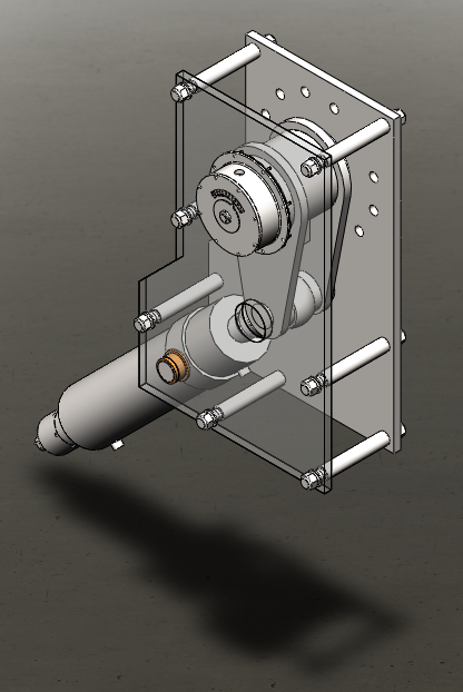 BQ2200 液控蝶阀执行机构(蓄能式)3D模型