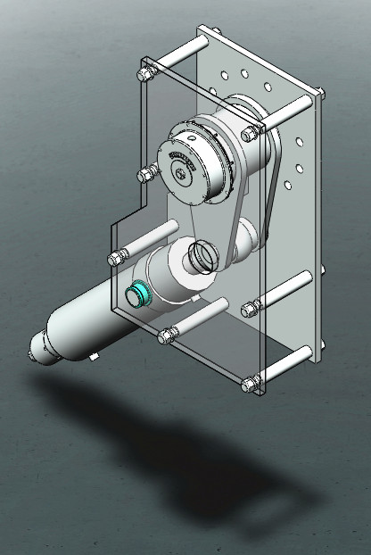 BQ2200 液控蝶阀执行机构(蓄能式)3D模型