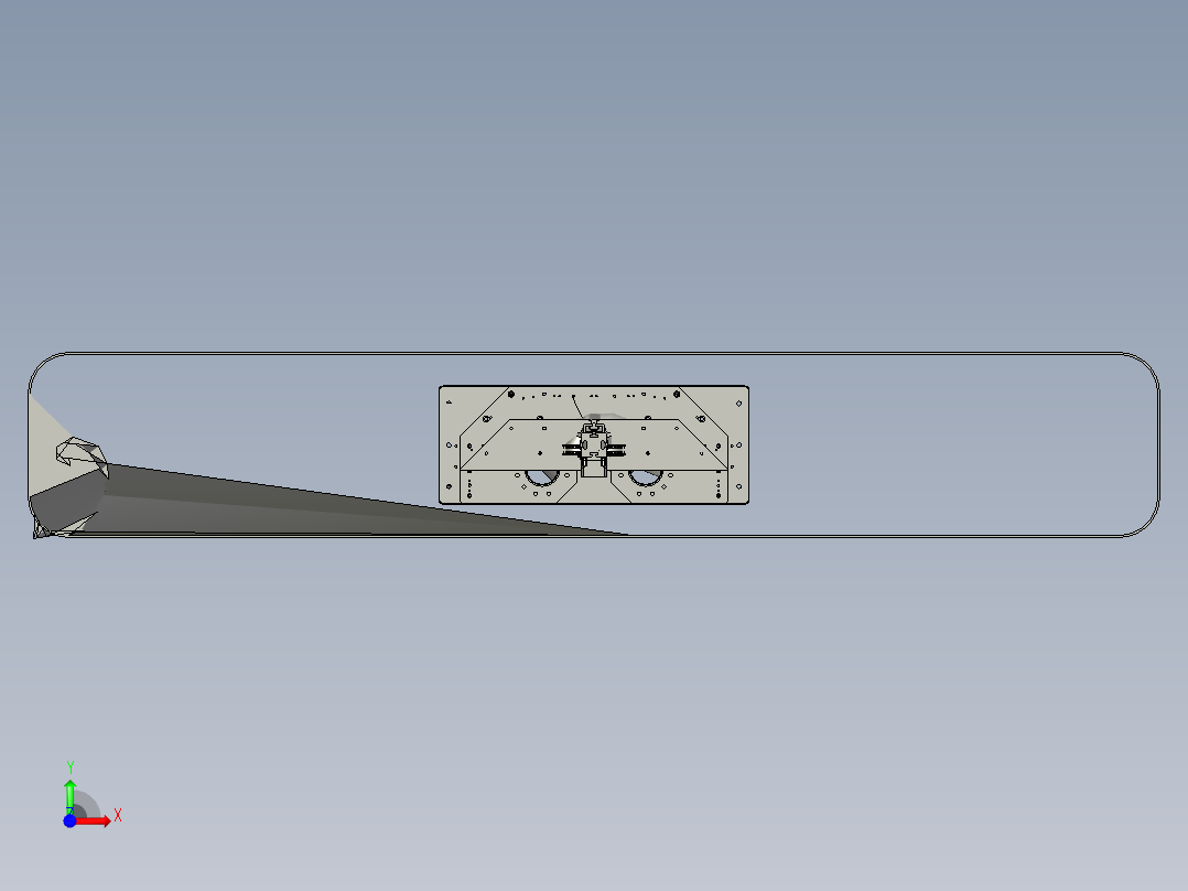 环形导轨线 自动化流水线3D模型前视图
