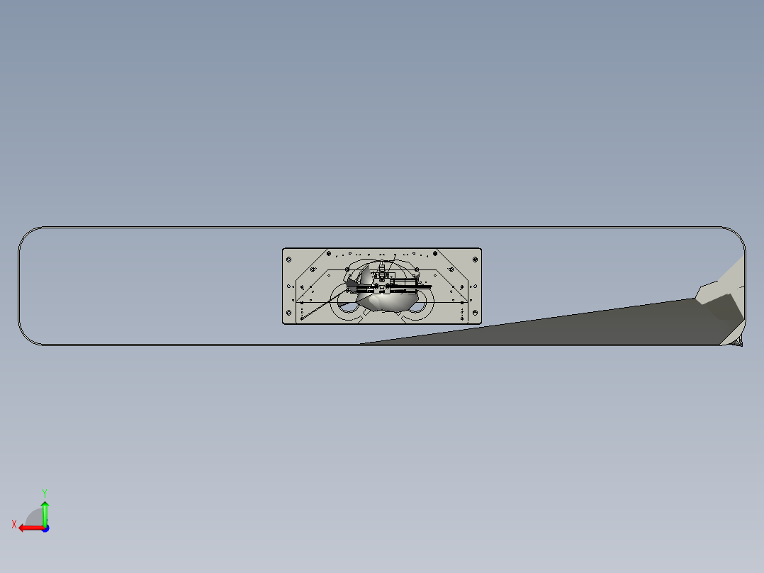 环形导轨线 自动化流水线3D模型后视图