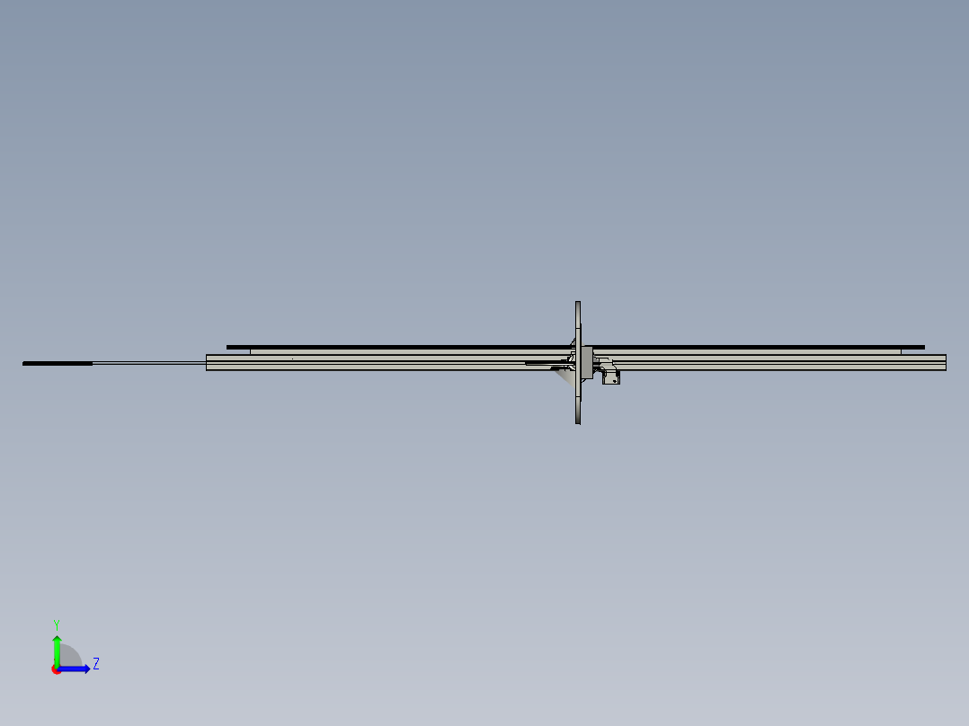 环形导轨线 自动化流水线3D模型左视图