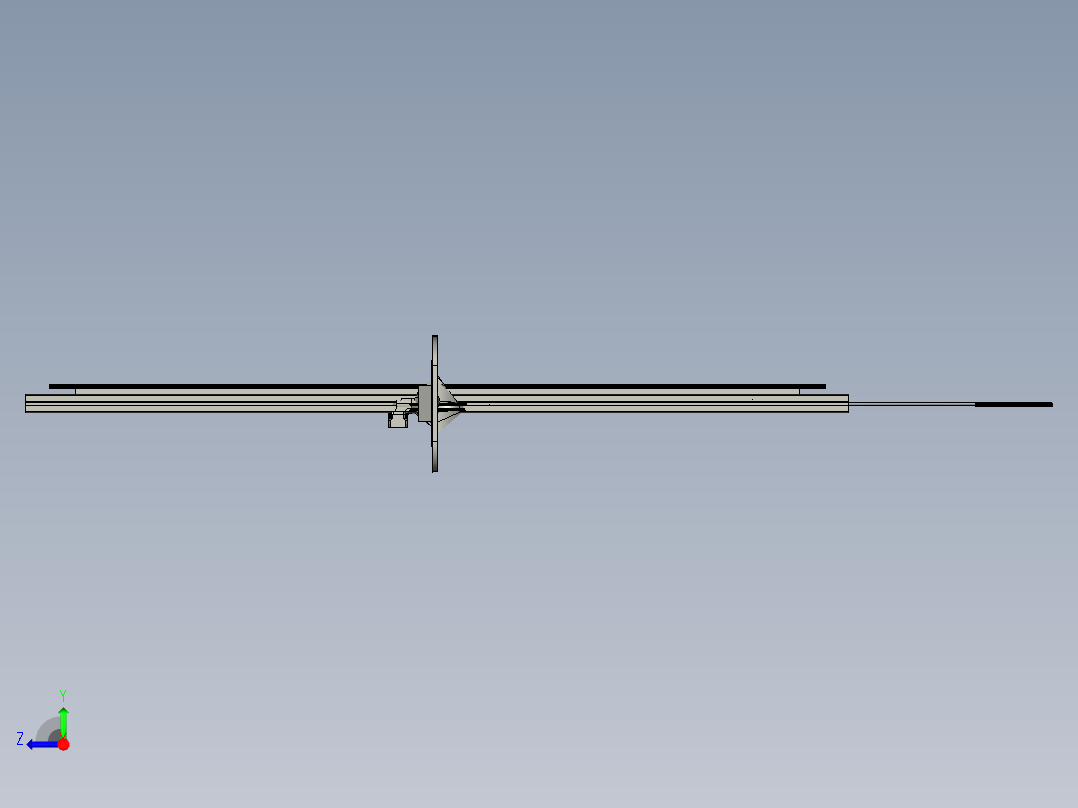 环形导轨线 自动化流水线3D模型右视图