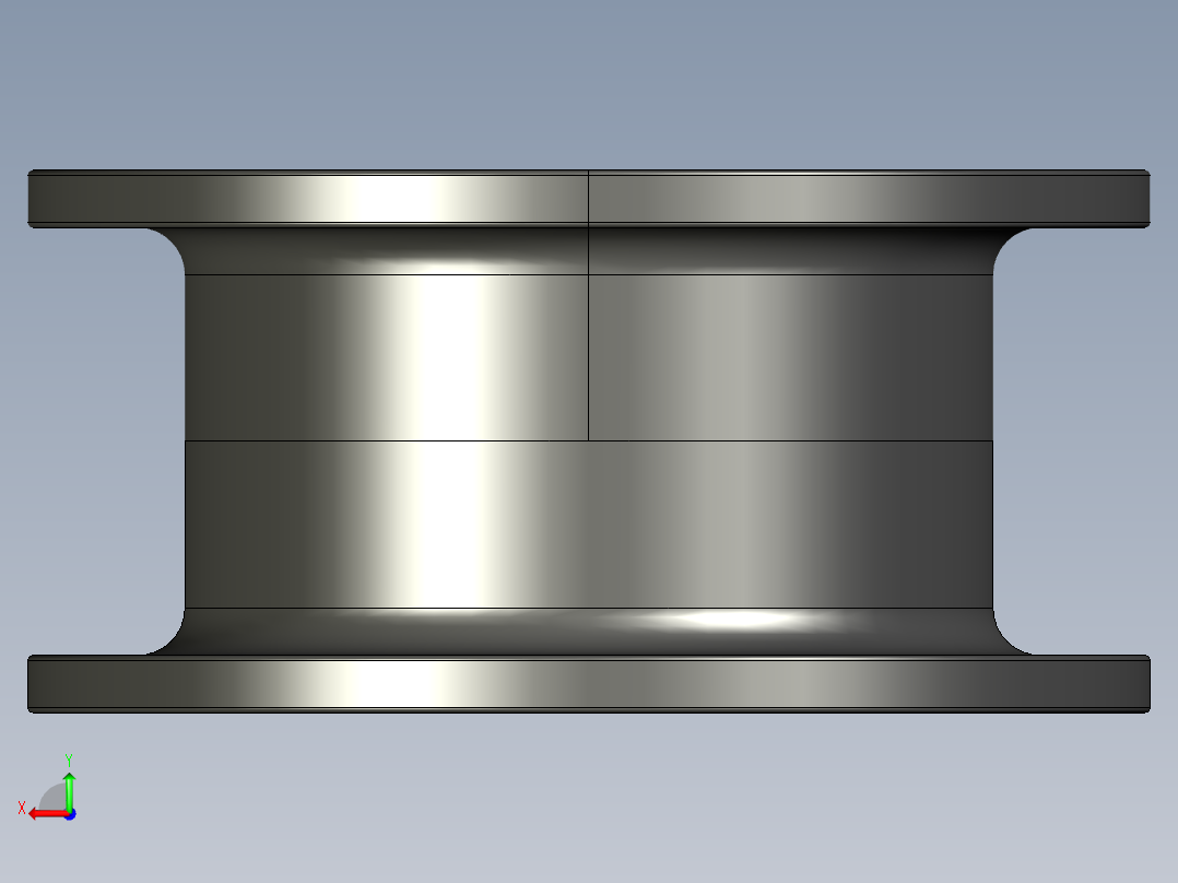 链板被动轮3D模型后视图