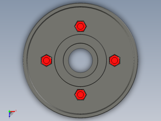 链板被动轮3D模型俯视缩略图