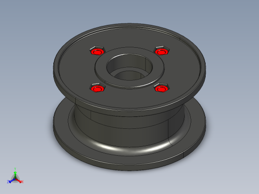 链板被动轮3D模型正等轴测缩略图