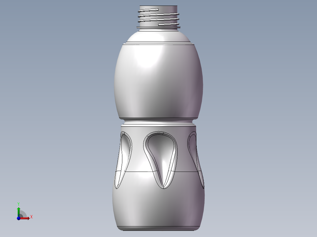 solidworks 塑料瓶子前视图