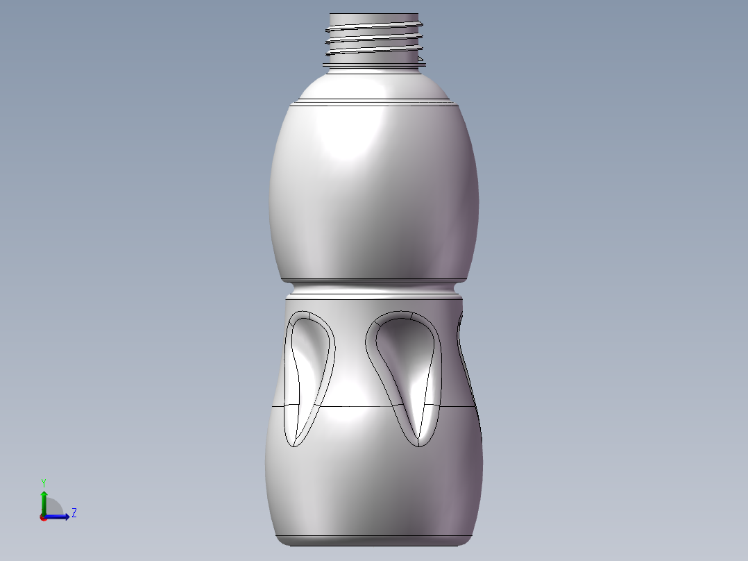 solidworks 塑料瓶子左视图