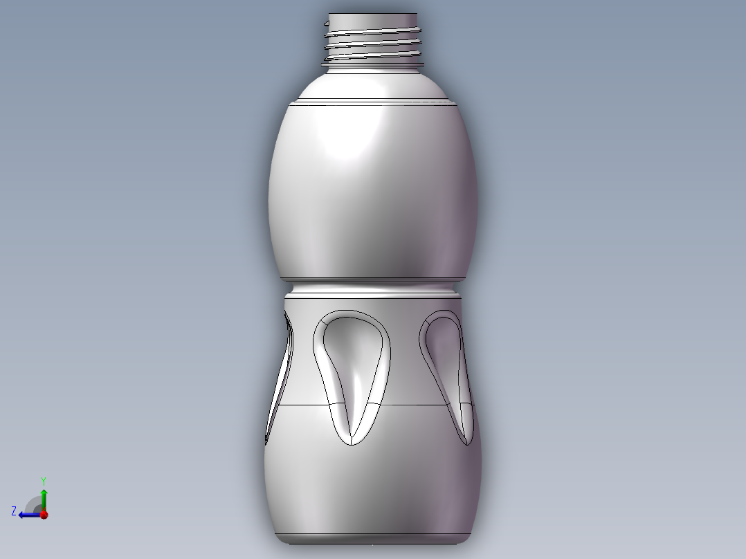 solidworks 塑料瓶子右视图
