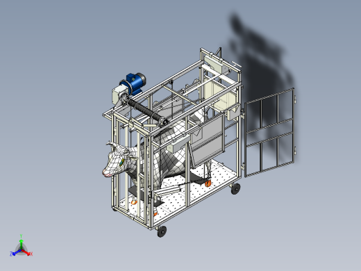 牛蹄自动处理机3D图纸 IGS格式