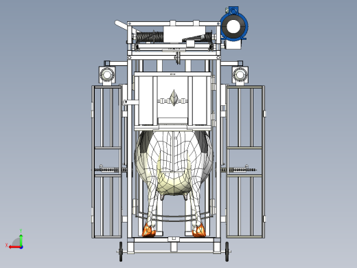 牛蹄自动处理机3D图纸 IGS格式后视缩略图