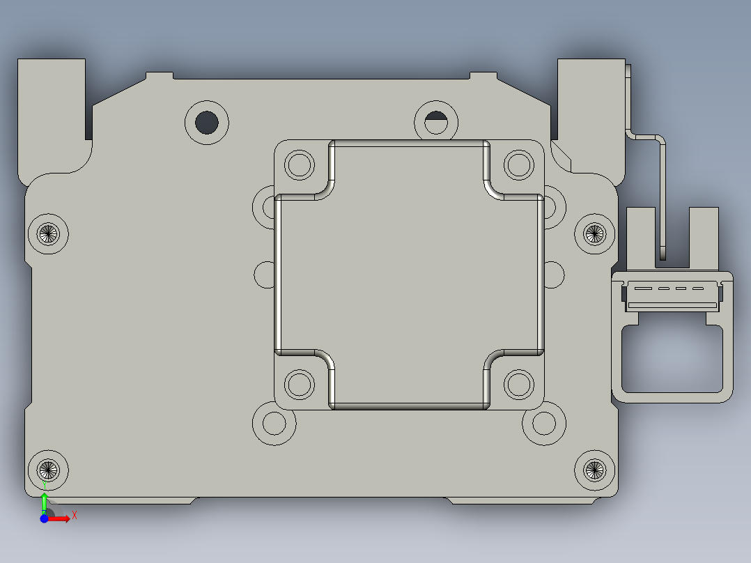 直线滑台模组二维三维图前视图