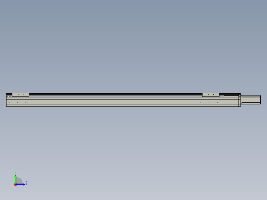 直线滑台模组二维三维图左视缩略图