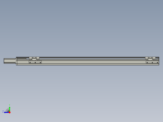 直线滑台模组二维三维图右视缩略图