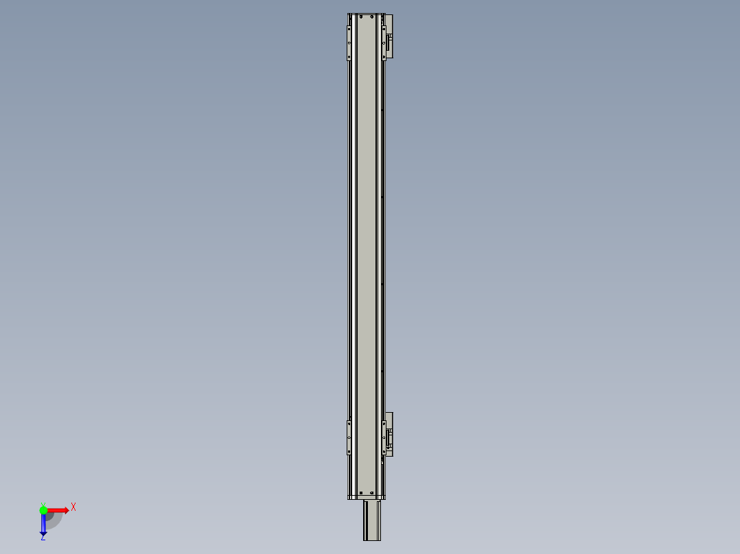 直线滑台模组二维三维图俯视图
