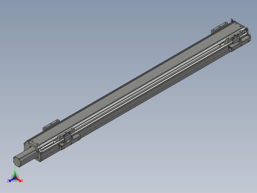 直线滑台模组二维三维图正等轴测缩略图