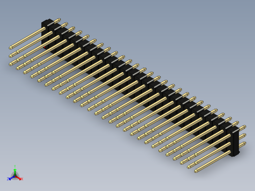 彩色公头100mil（2.54mm）系列-DS1021_black_3x27p_100mil_Type5_rev1.0
