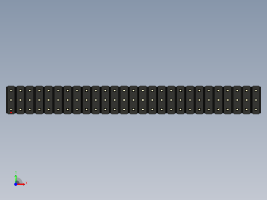 彩色公头100mil（2.54mm）系列-DS1021_black_3x27p_100mil_Type5_rev1.0前视缩略图