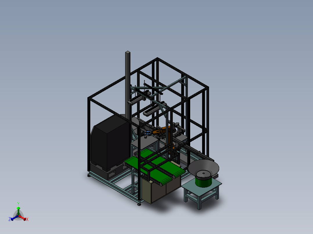 自动组装机正等轴测图