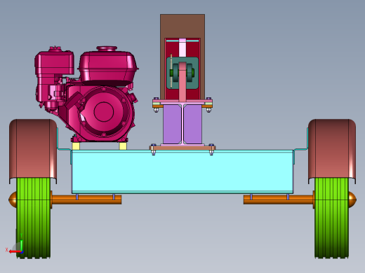 移动式木墩木材劈柴机后视缩略图