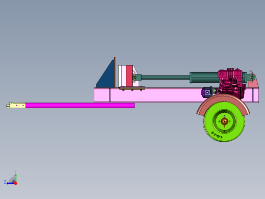 移动式木墩木材劈柴机右视缩略图